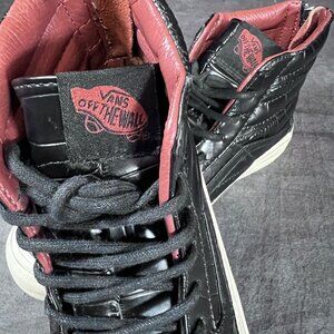 Vans Sk8-Hi Slim Zip "Croc Leather" Black Unisex Sneaker Men's 5.5 / Women's 7